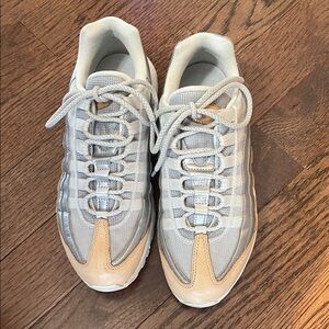 Nike Silver and Tan Athletic Shoes
